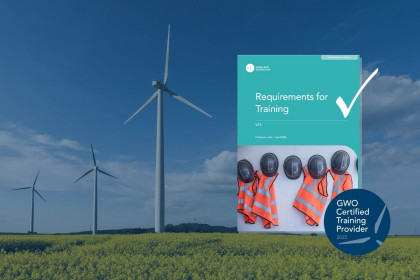 Cover of brochure with GWO Standards